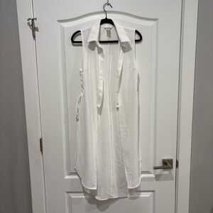 VENUS White Collared Shirt Dress